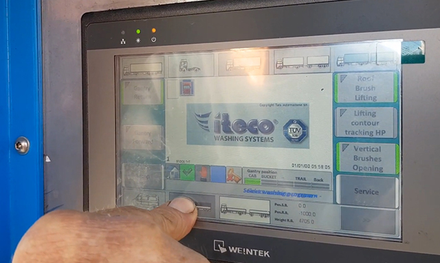 Omega Wash: Display scelta programma di lavaggio